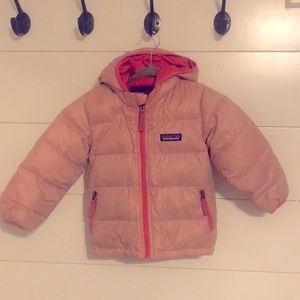 Patagonia light pink 12-18m puffer coat